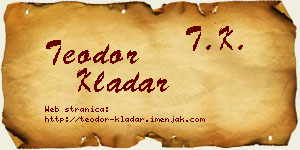 Teodor Kladar vizit kartica
